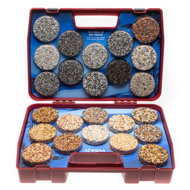 Vuba case with 24 sample palets of different colour options